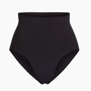 Skims Seamless Sculpt Mid Waist Brief Shapewear in Onyx